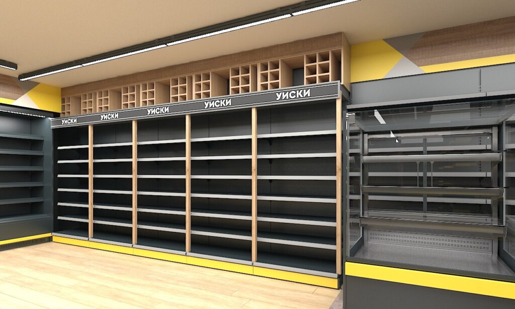 Рафтове за алкохол за стилна и сигурна търговска зона
